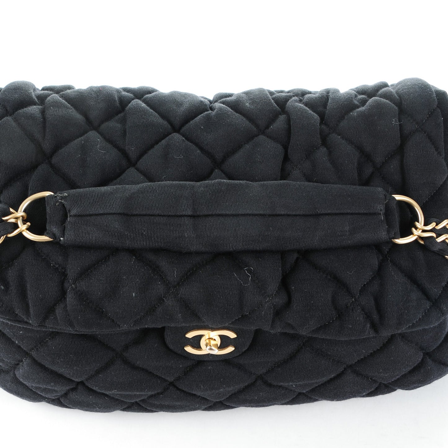 Jersey Large Bubble Quilt Flap Black