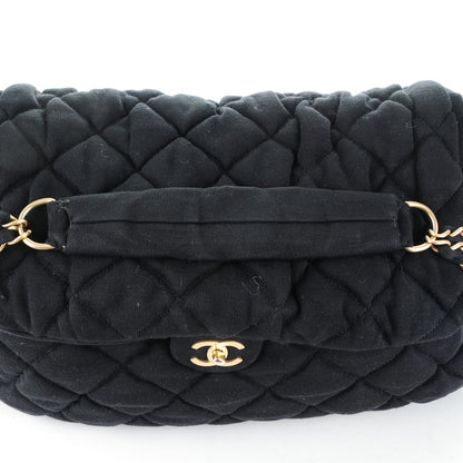 Chanel Jersey Large Bubble Quilt Flap Black 9 of 9