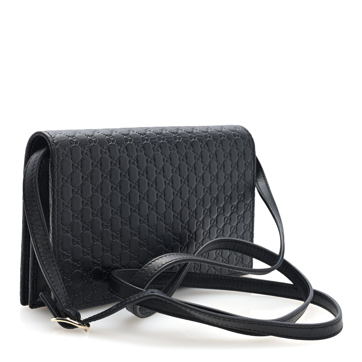 Gucci Microguccissima Crossbody Wallet Black 3 of 9
