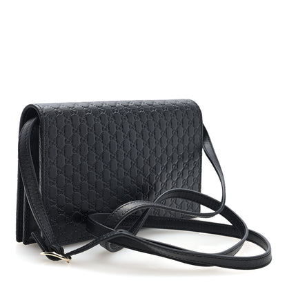 Gucci Microguccissima Crossbody Wallet Black 3 of 9