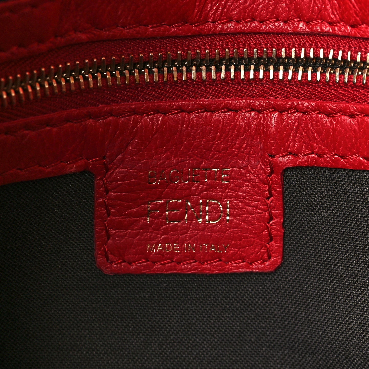 Nappa FF 1974 Embossed Baguette Fragola