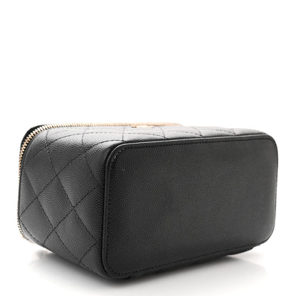 Chanel Caviar Quilted Small Vanity Case With Chain Black 4 of 13