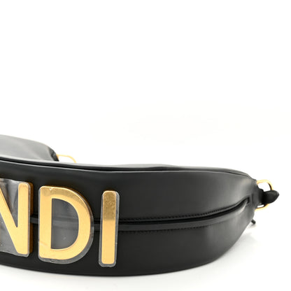 Fendi Vitello Grace Matte Small Fendigraphy Hobo Bag Black 10 of 10