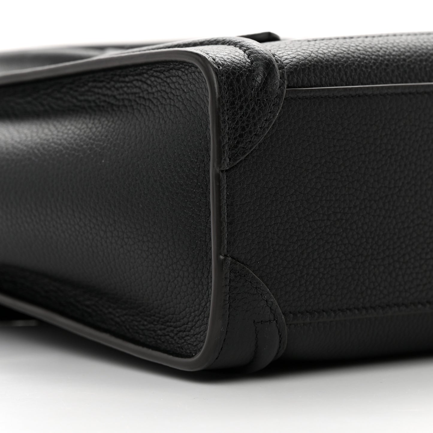 Drummed Calfskin Nano Luggage Black