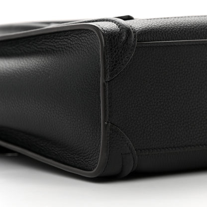 Celine Drummed Calfskin Nano Luggage Black 10 of 11