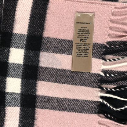 Burberry Cashmere Giant Heart Fringe Scarf Pink 4 of 4