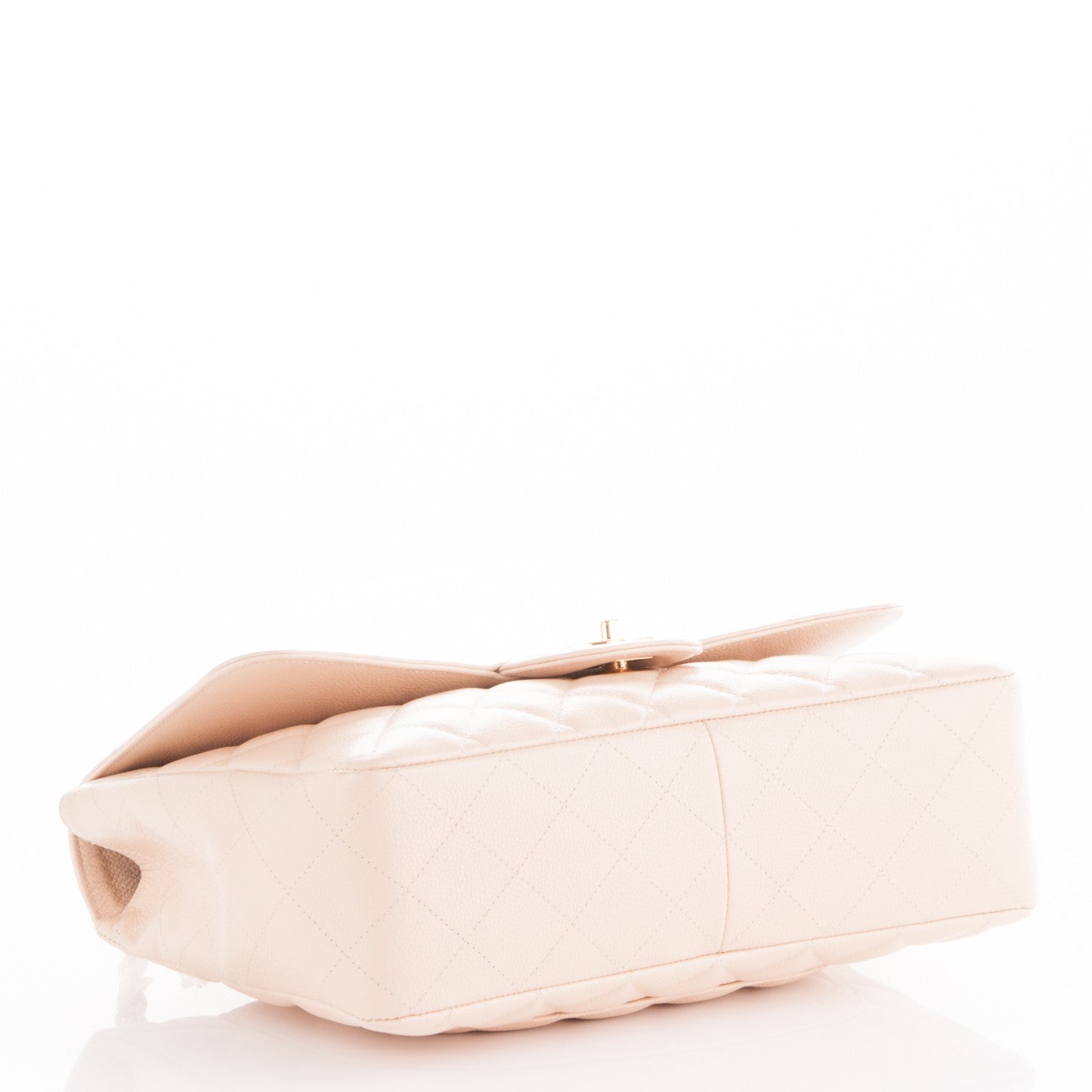Chanel Caviar Quilted Jumbo Single Flap Beige Clair 4 of 7