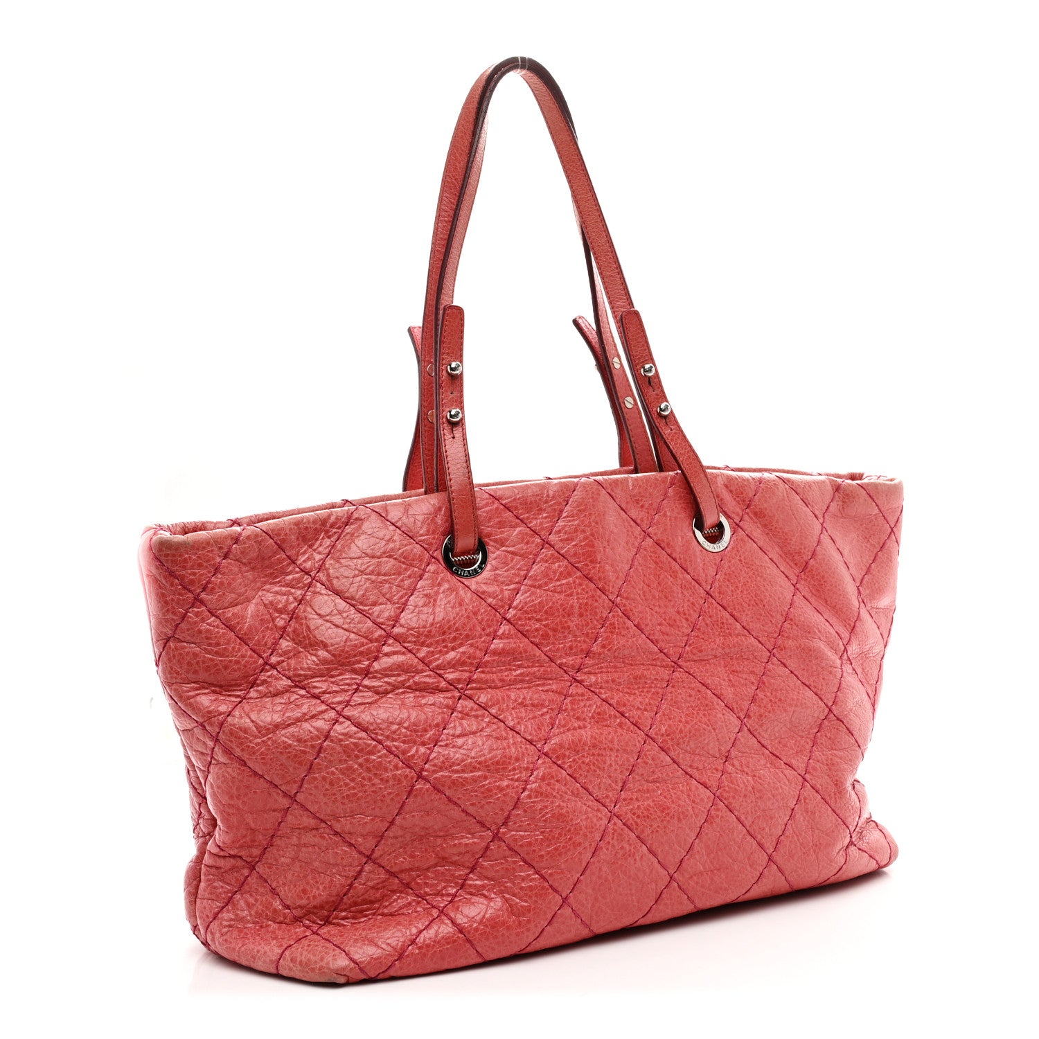Chanel Glazed Calfskin Large On The Road Tote Pink 3 of 11