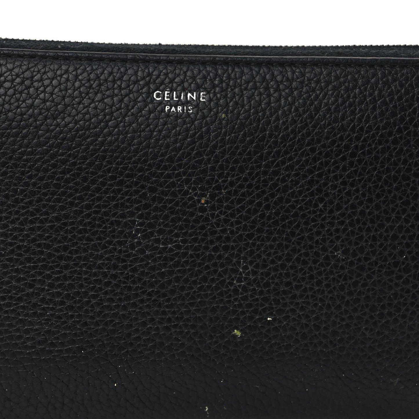Calfskin Large Zip Around Multifunction Wallet Black Citron