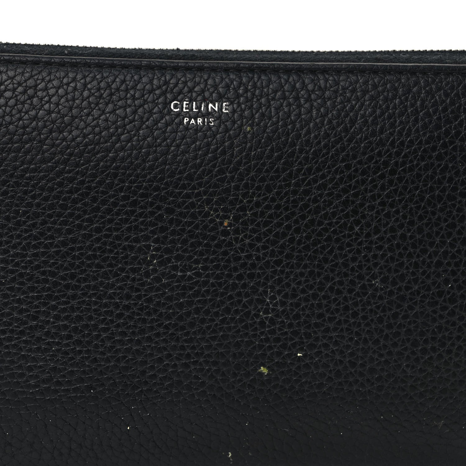 Celine Calfskin Large Zip Around Multifunction Wallet Black Citron 9 of 10