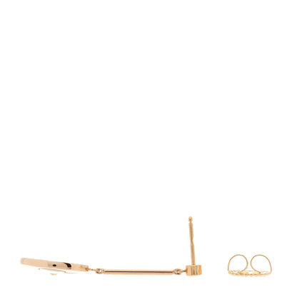 Louis Vuitton 18K Pink Gold Diamond Mother of Pearl Color Blossom Long Single Earring 4 of 4