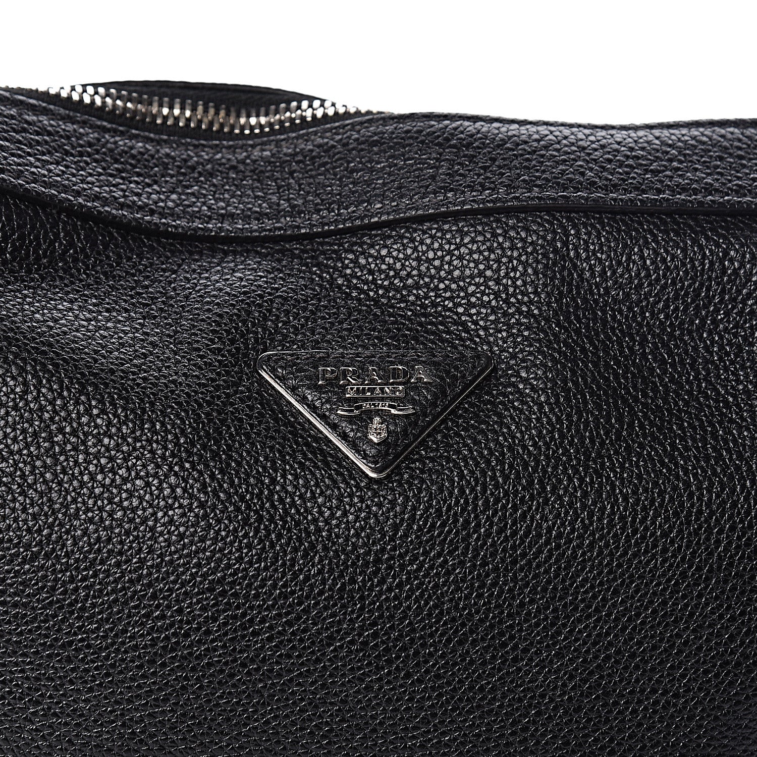 Prada Vitello Daino Shoulder Bag Black 8 of 10