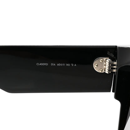 Celine Acetate Chunky Rectangle Sunglasses CL 40092I Black 6 of 11