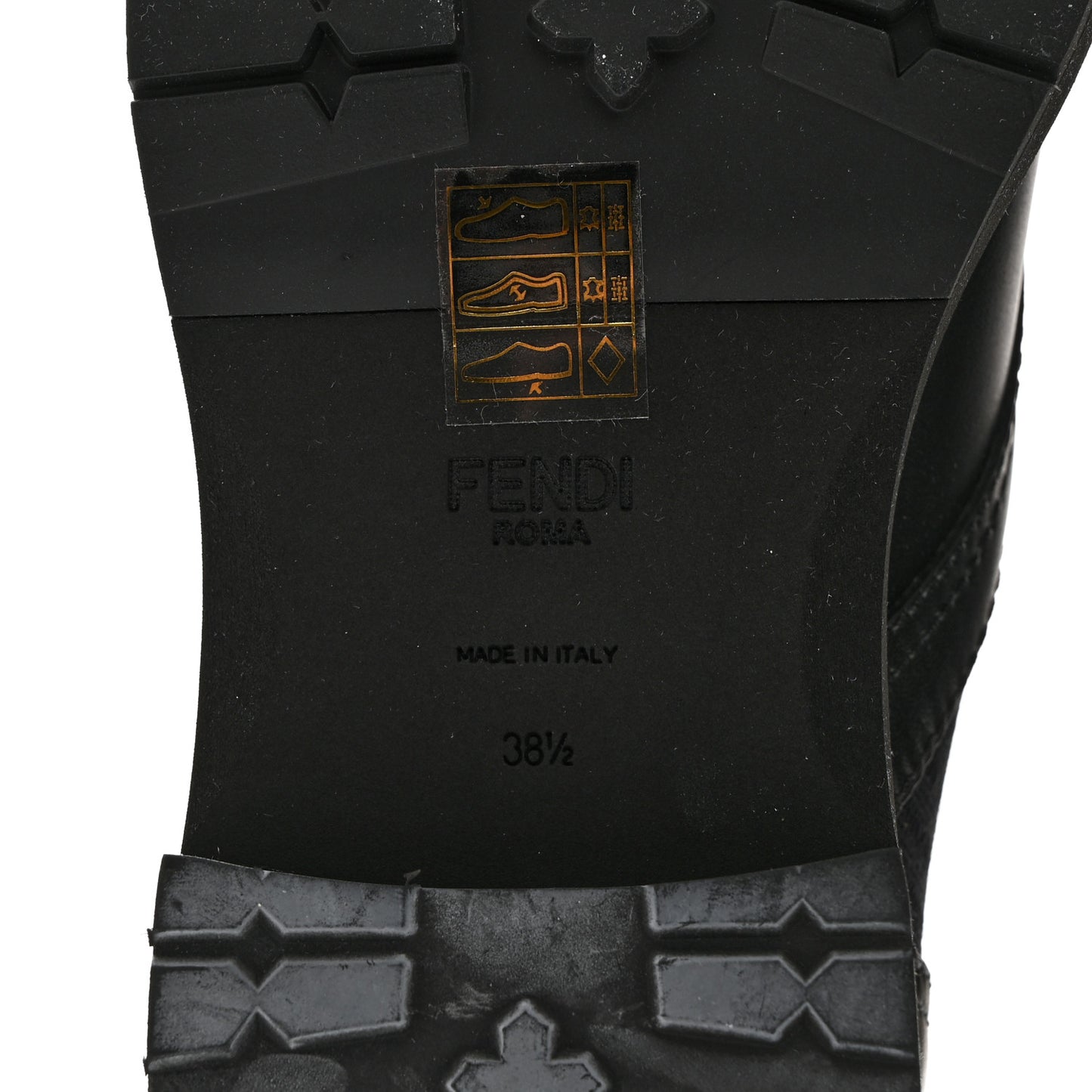 Calfskin Stretch Fabric Rockoko Biker Boots 38.5 Tobacco Black Marino