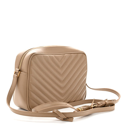 Saint Laurent Calfskin Matelasse Monogram Lou Camera Bag Dark Beige 3 of 10
