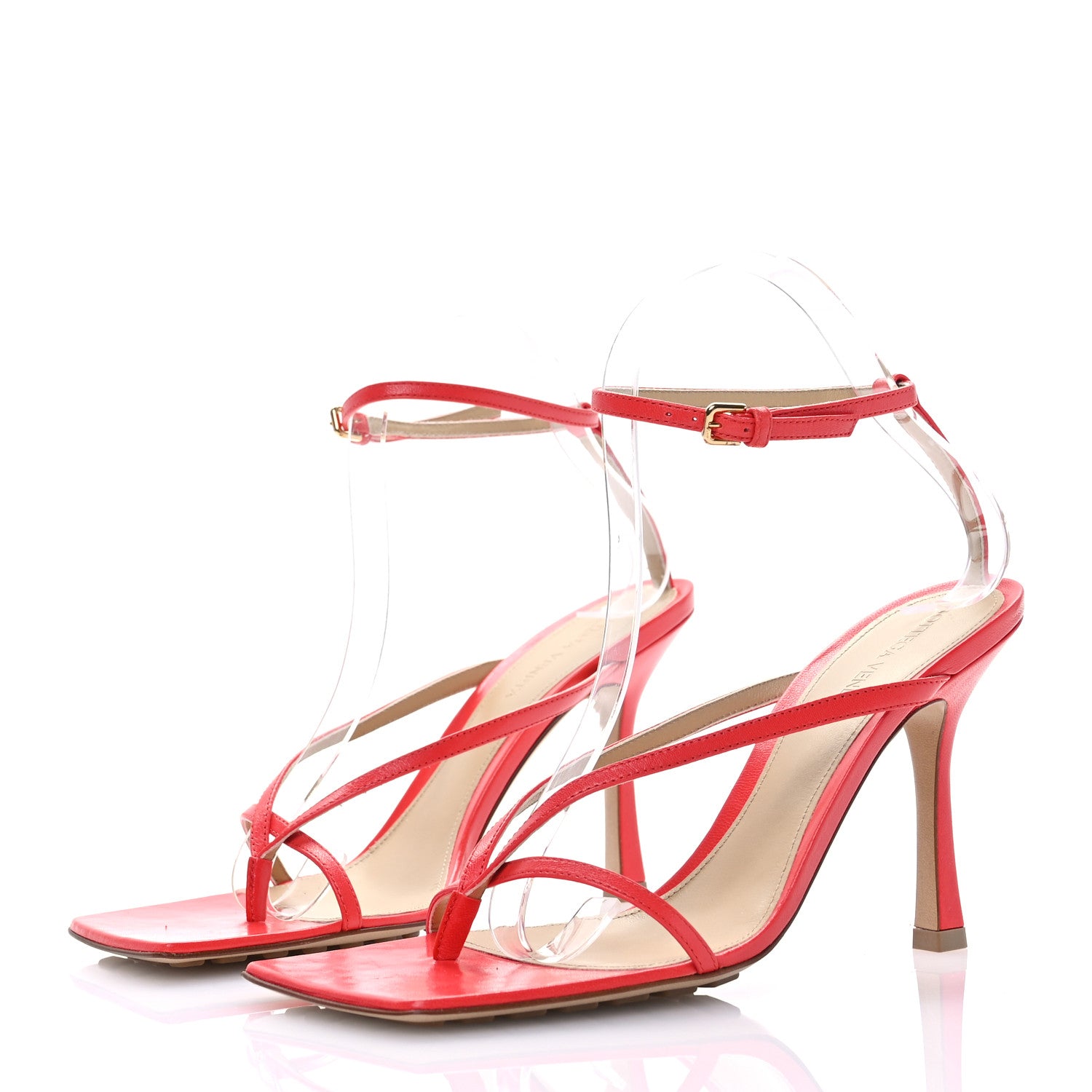 Bottega Veneta Nappa Stretch Multi Strap 90mm Sandals 38.5 Sunburst 3 of 9