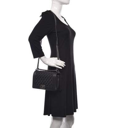 Chanel Lambskin Quilted Medium Boy Flap Black 2 of 21