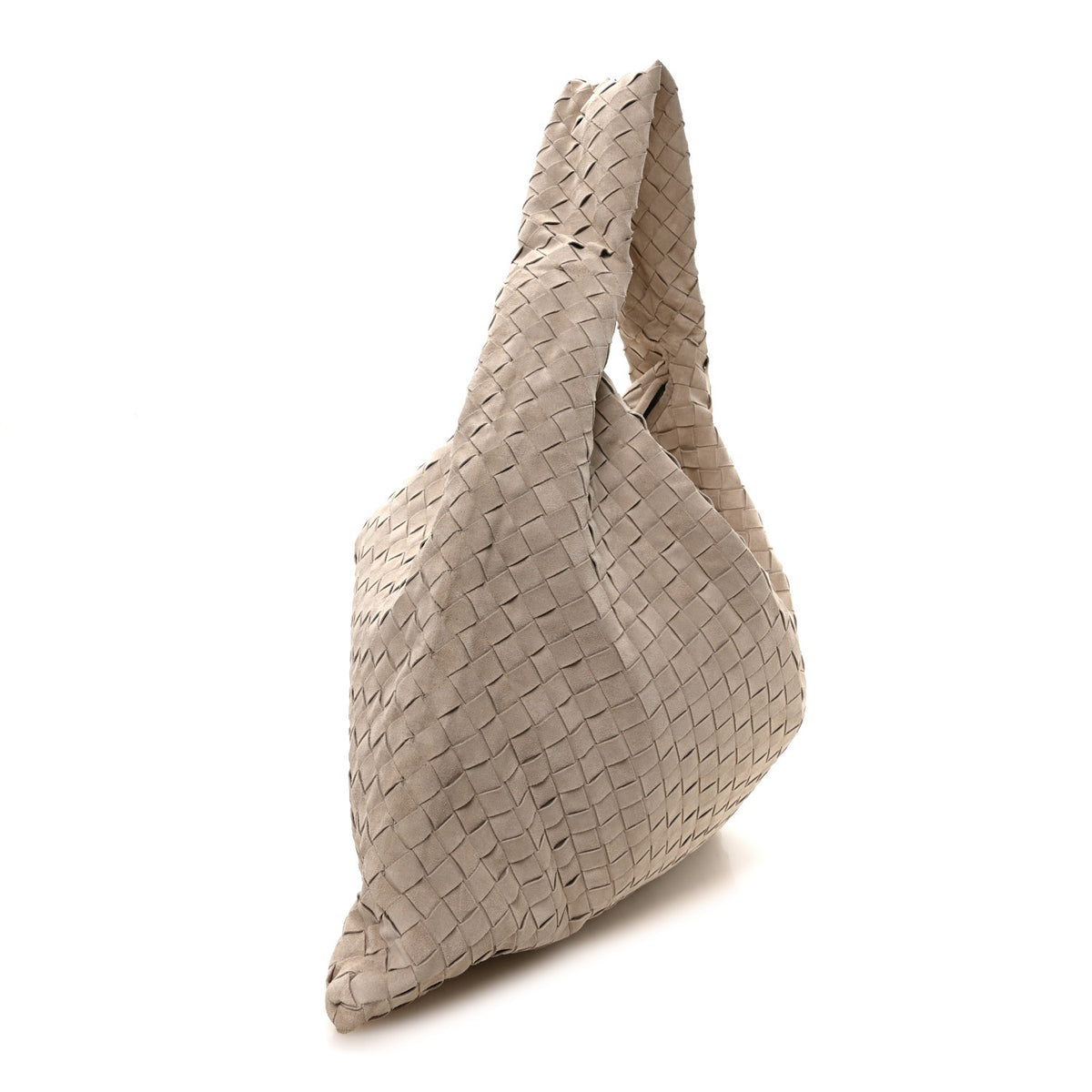 Bottega Veneta Suede Intrecciato Large Hop Ecru 3 of 10