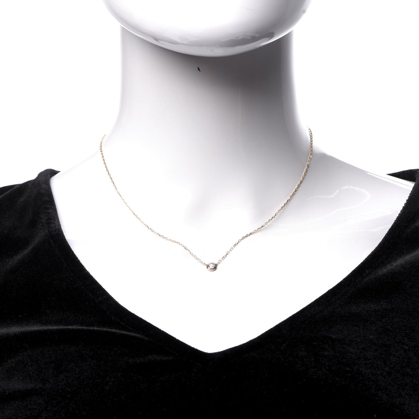 18K Pink Gold Diamond LM D'Amour Pendant Necklace