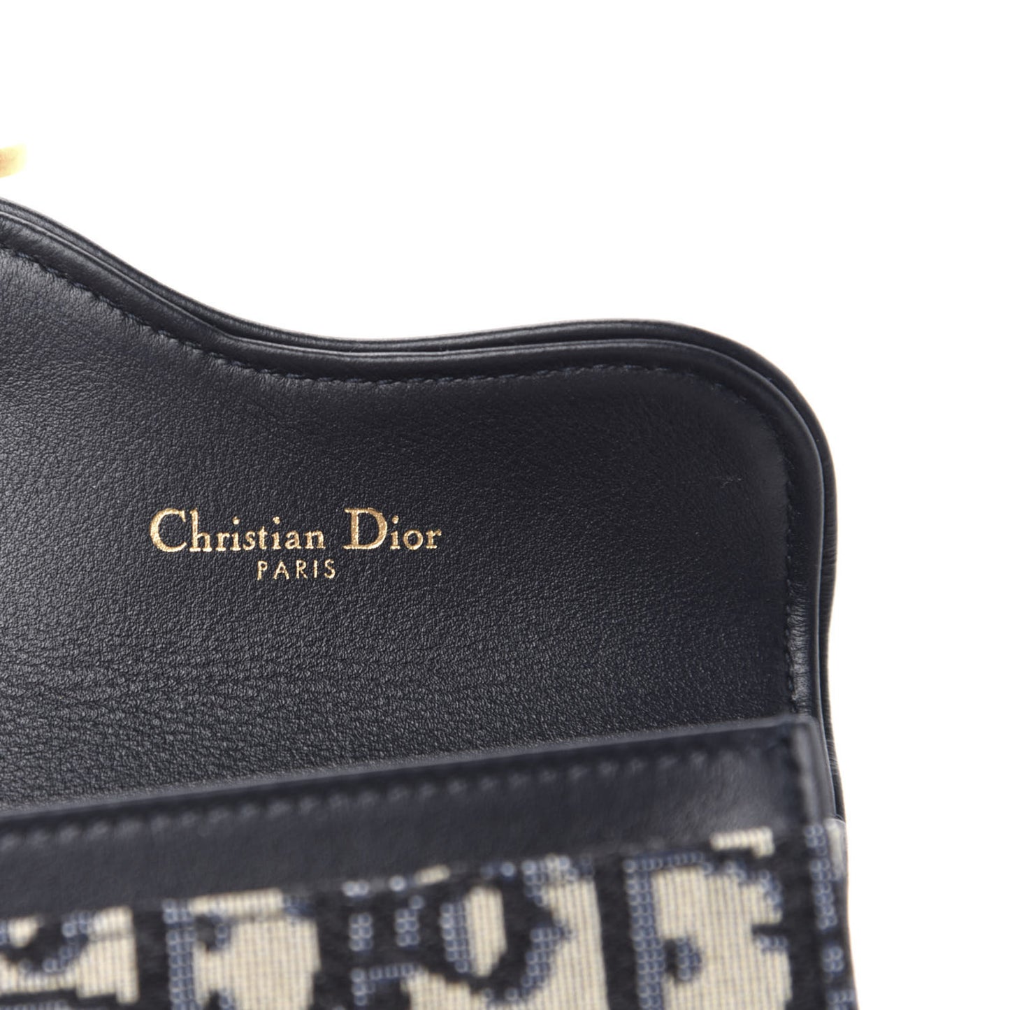 Oblique Saddle Card Holder Blue