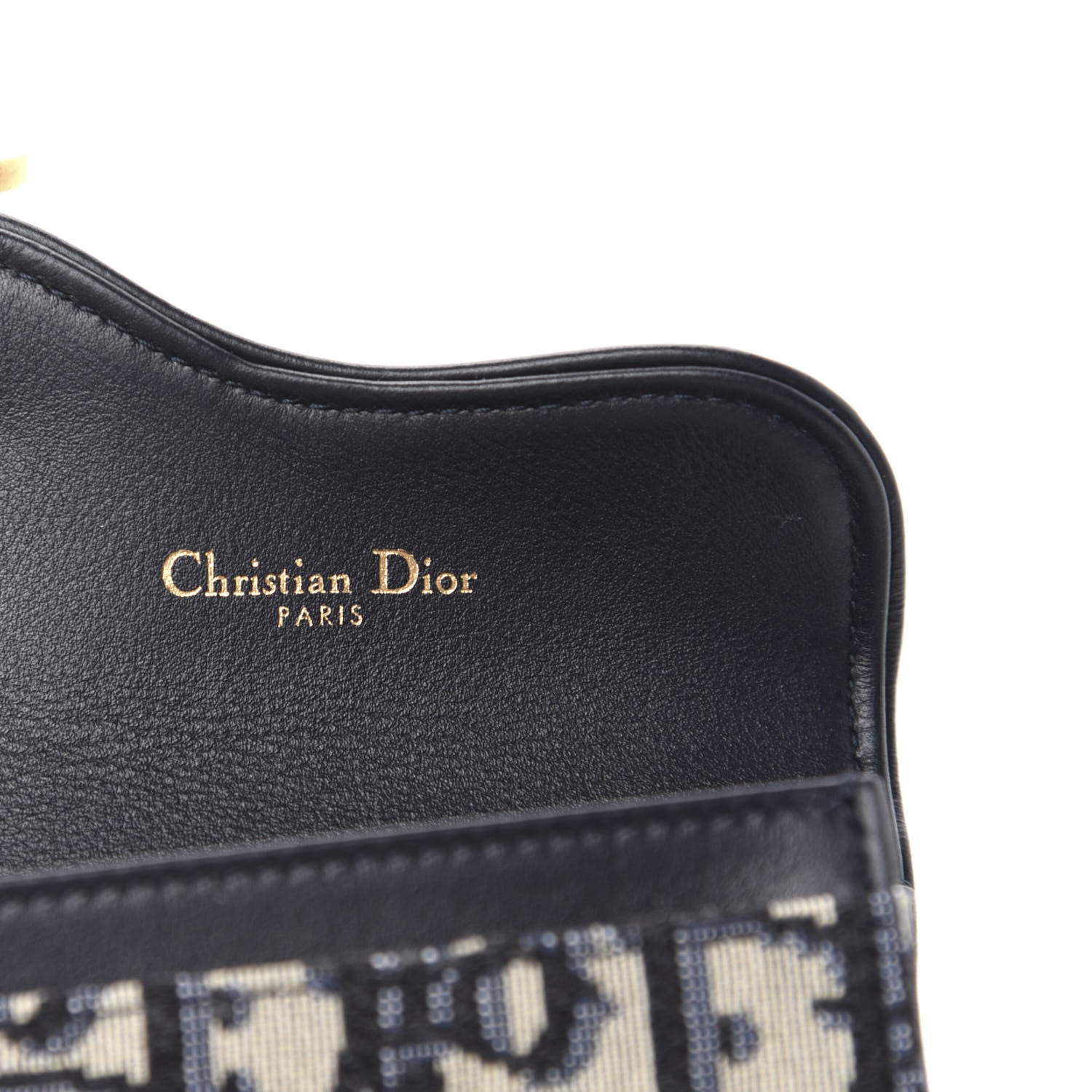 Christian Dior Oblique Saddle Card Holder Blue 5 of 6