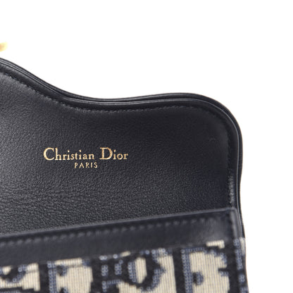 Christian Dior Oblique Saddle Card Holder Blue 5 of 6