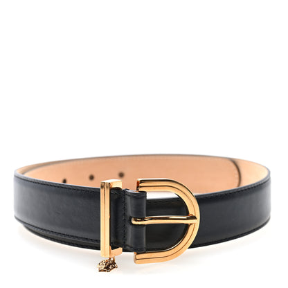 Versace Calfskin Medusa Heritage Charm Belt  75 30 Black 1 of 5