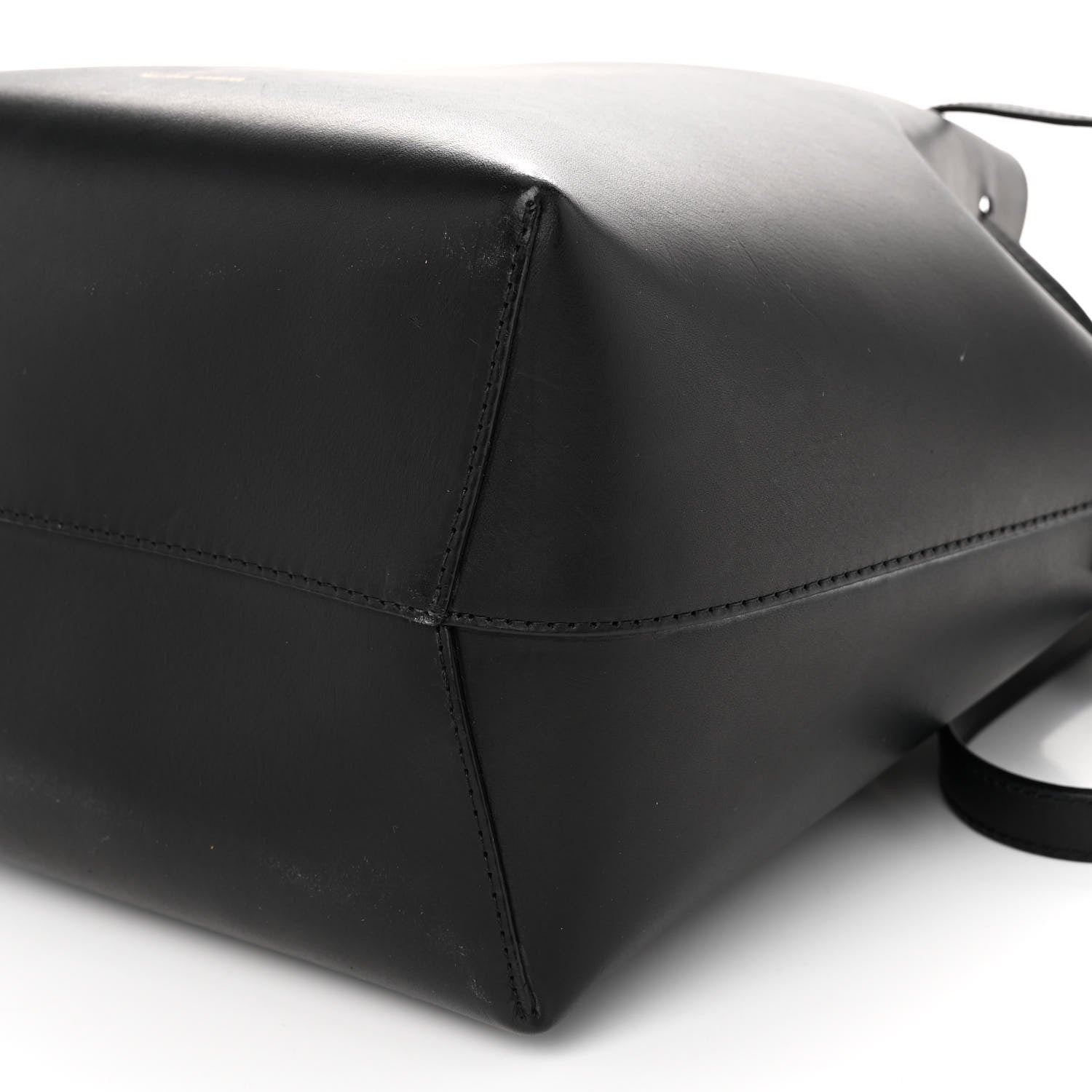 Mansur Gavriel Vegetable Tanned Calfskin Bucket Bag Black Ballerina 10 of 10