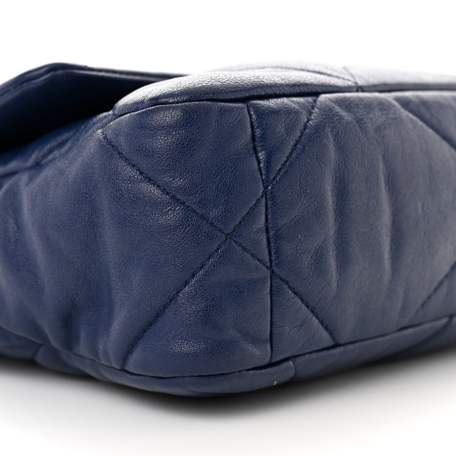 Chanel Lambskin Quilted Medium Chanel 19 Flap Navy Blue 9 of 10
