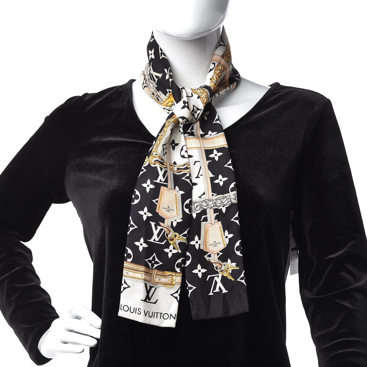Louis Vuitton Silk Monogram Confidential Bandeau Black 2 of 6