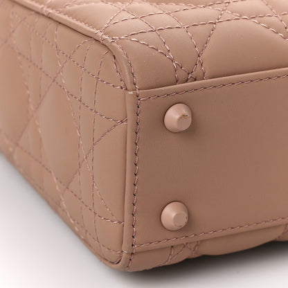 Christian Dior Ultra Matte Calfskin Cannage Mini Lady Dior Light Beige 7 of 8