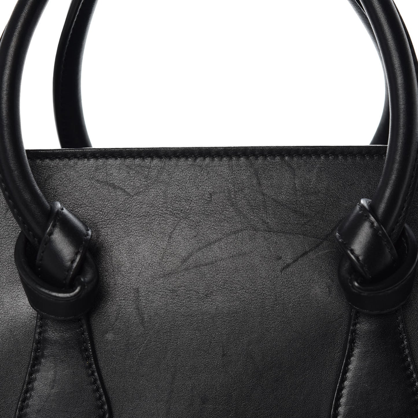 Smooth Calfskin Small Tie Knot Tote Black