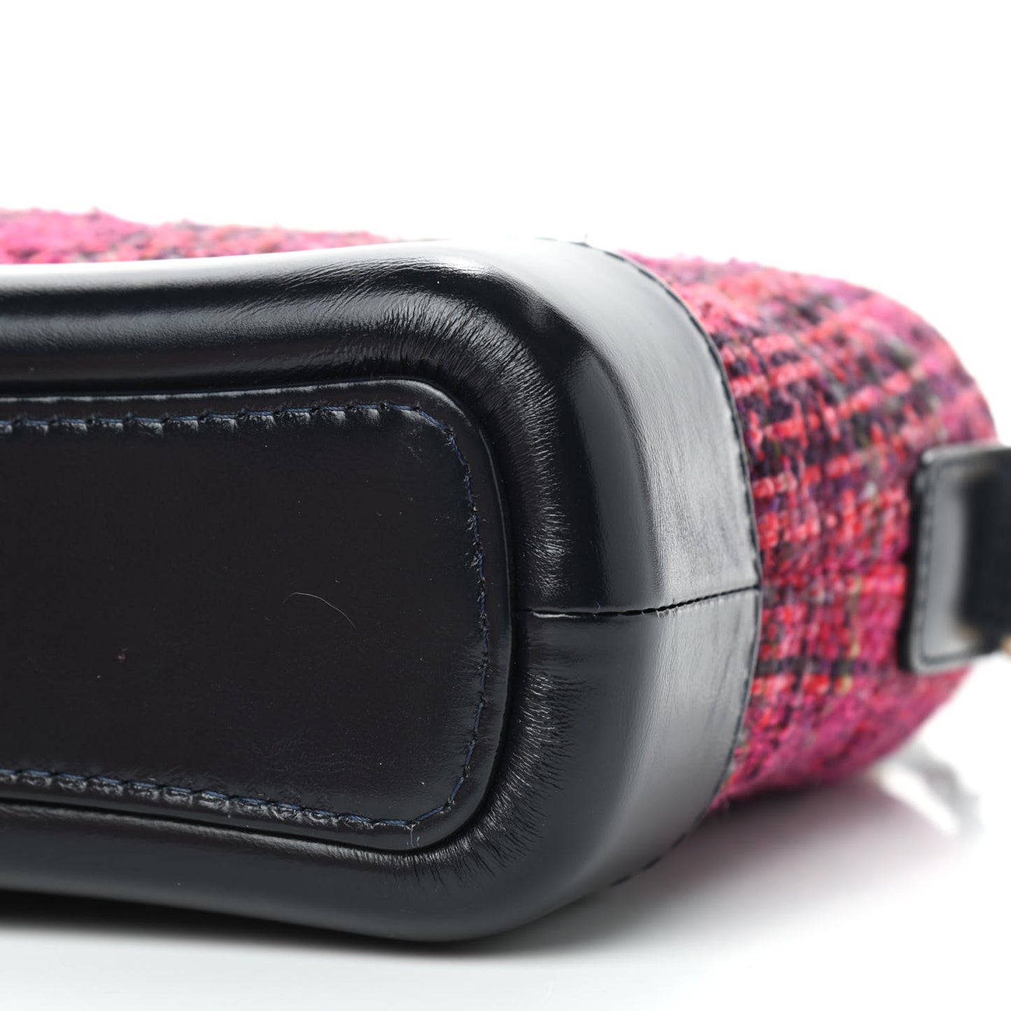 Tweed Calfskin Small Gabrielle Hobo Dark Navy