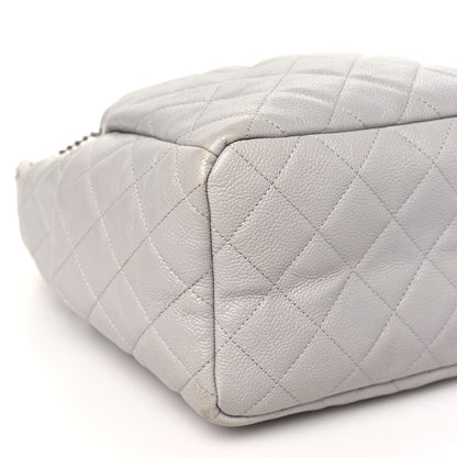 Chanel Caviar Quilted Small Chain Bucket Bag Light Gray 9 of 15