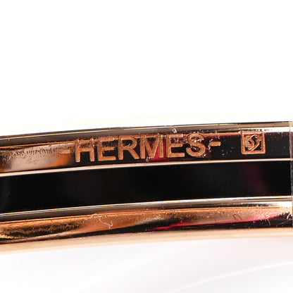 Hermes Enamel Printed Extra Narrow Bracelet 65 White 4 of 5