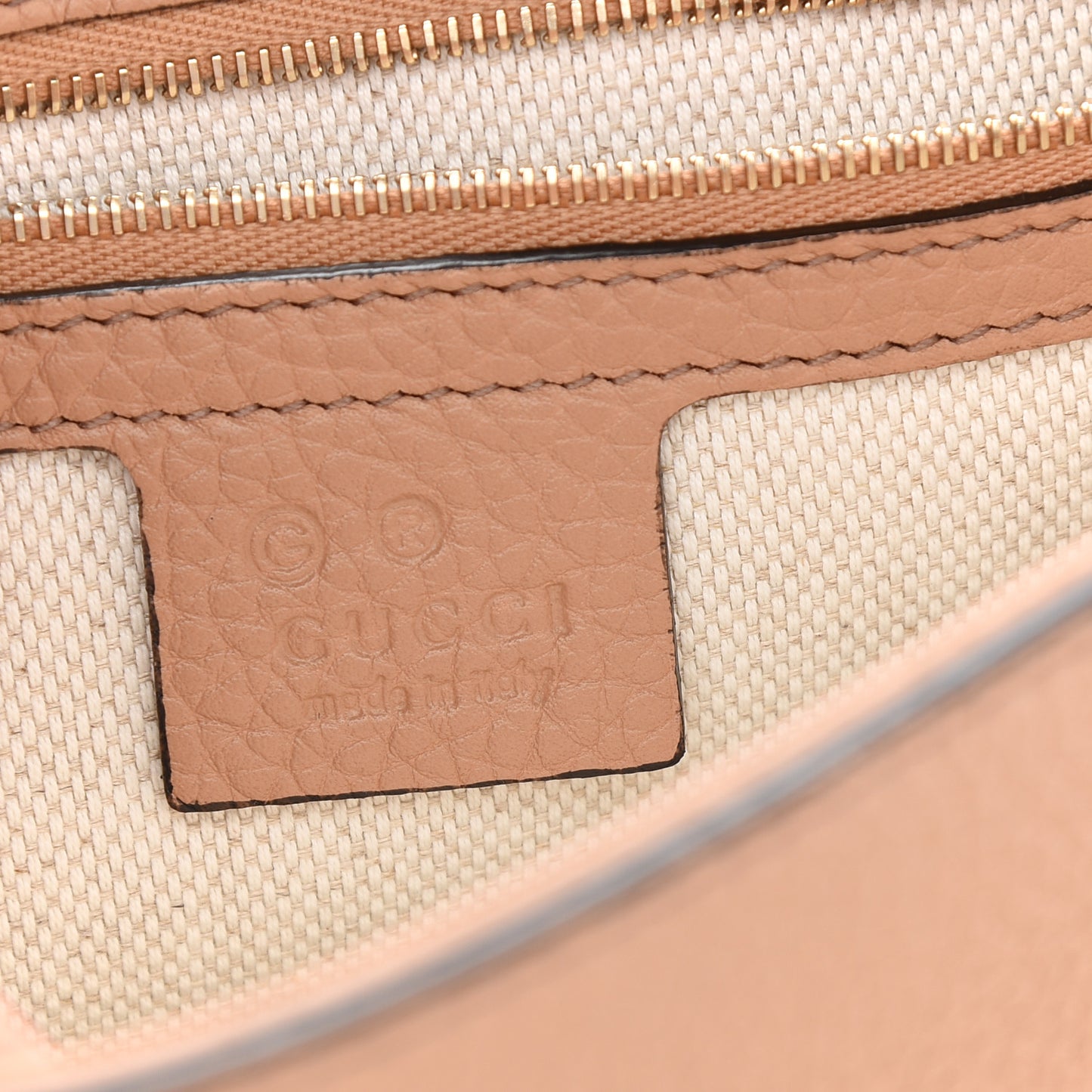 Pebbled Calfskin Medium Soho Flap Crossbody Camelia