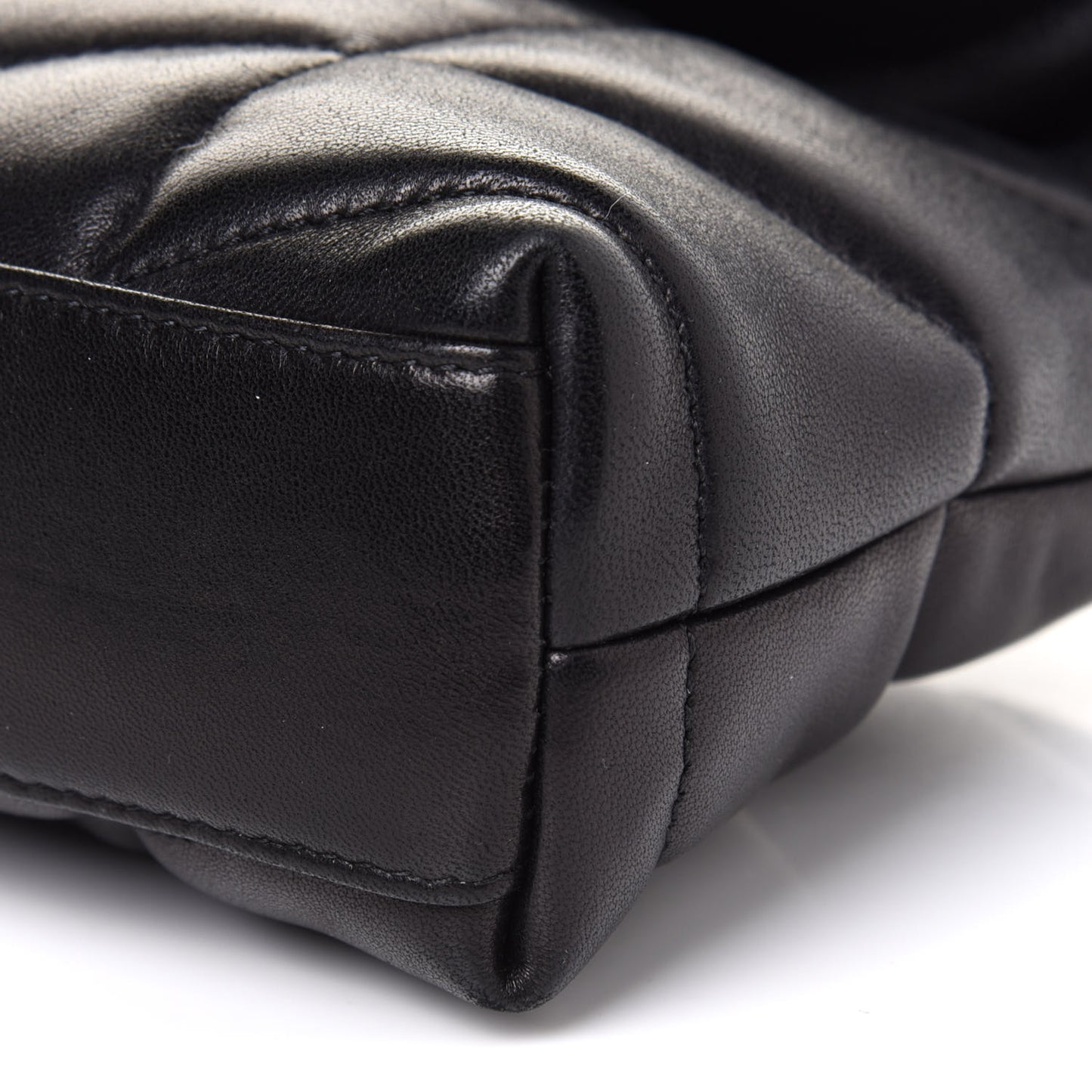 Lambskin Monogram Loulou Puffer Pouch Clutch Black