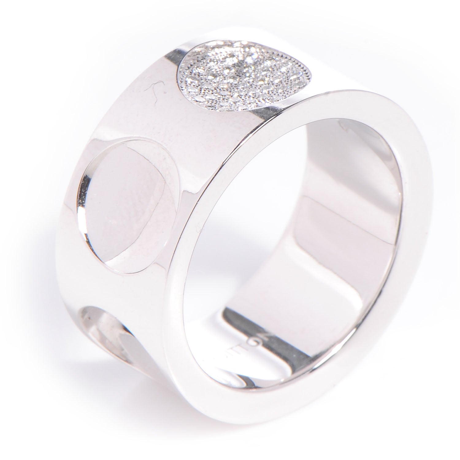 Louis Vuitton 18K White Gold Diamonds Empreinte Large Ring 54 5 of 6