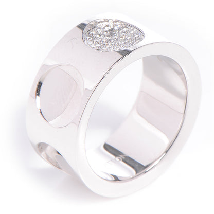 Louis Vuitton 18K White Gold Diamonds Empreinte Large Ring 54 5 of 6