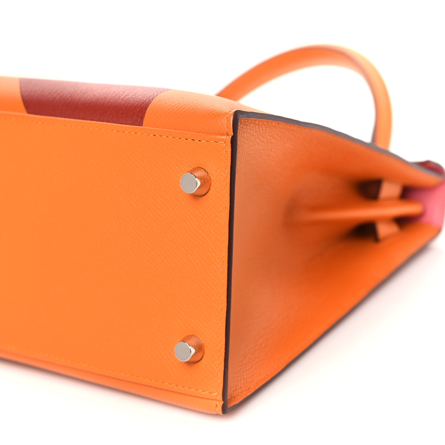 Hermes Epsom Chevre Mysore Kellygraphie Lettre R Kelly Sellier 28 Abricot Brique Feu 10 of 11