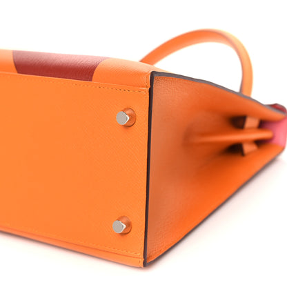 Hermes Epsom Chevre Mysore Kellygraphie Lettre R Kelly Sellier 28 Abricot Brique Feu 10 of 11