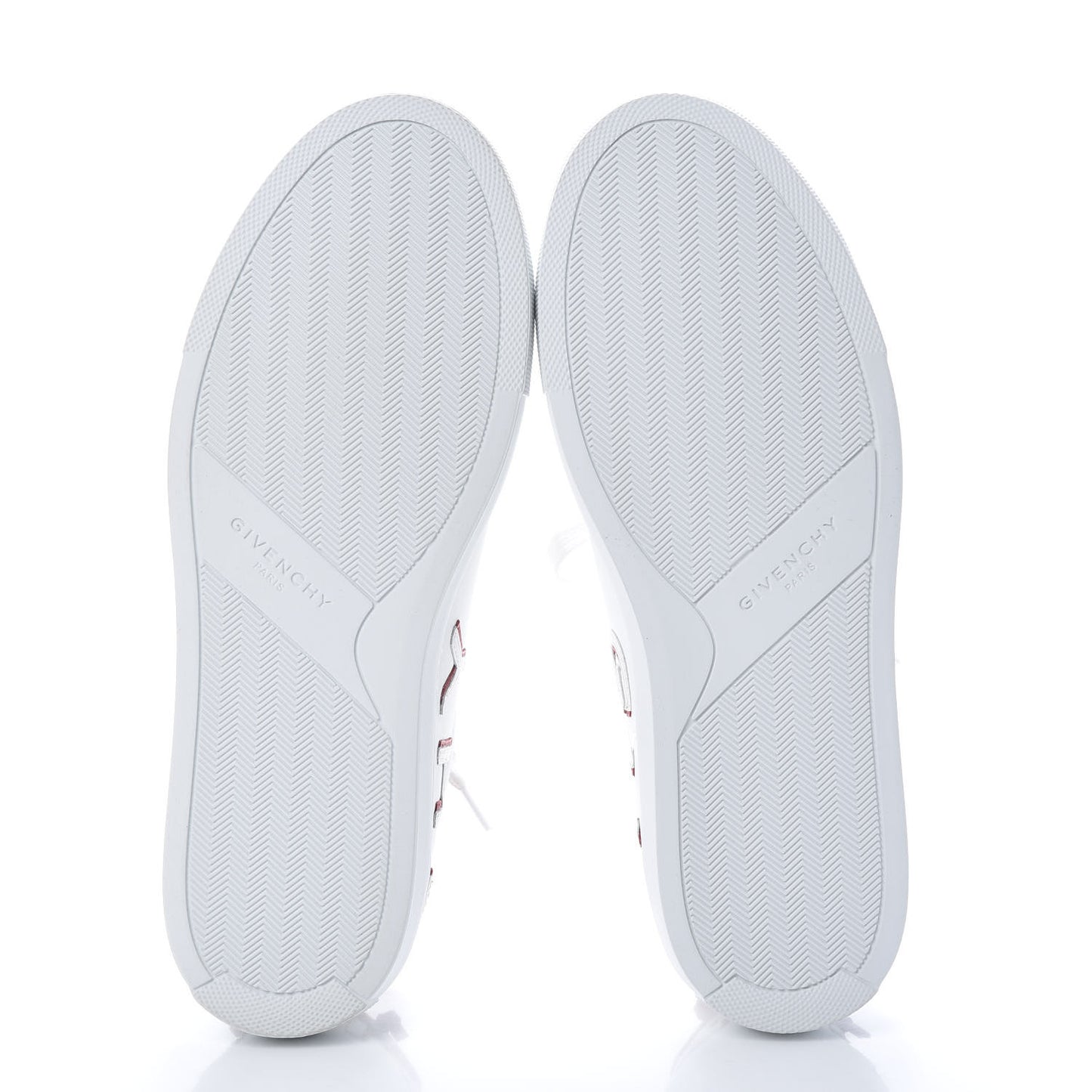 Calfskin Reverse Logo Urban Street Sneakers 39 White Red