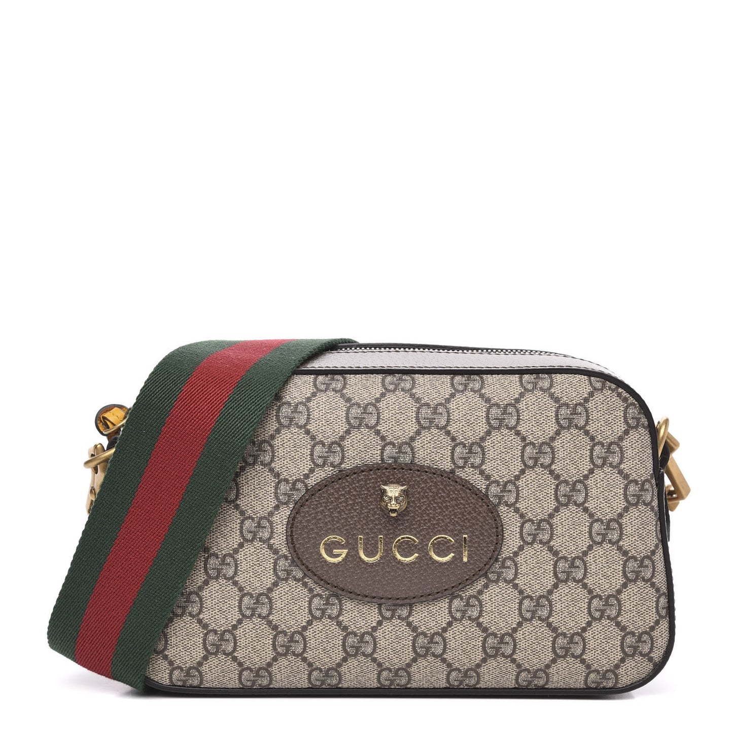 GG Supreme Monogram Web Neo Vintage Shoulder Bag Beige New Acero Crop