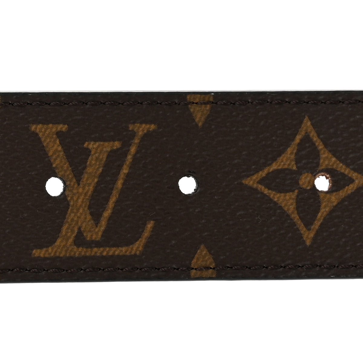 Monogram Calfskin 35mm LV Circle Reversible Belt 110 44 Black