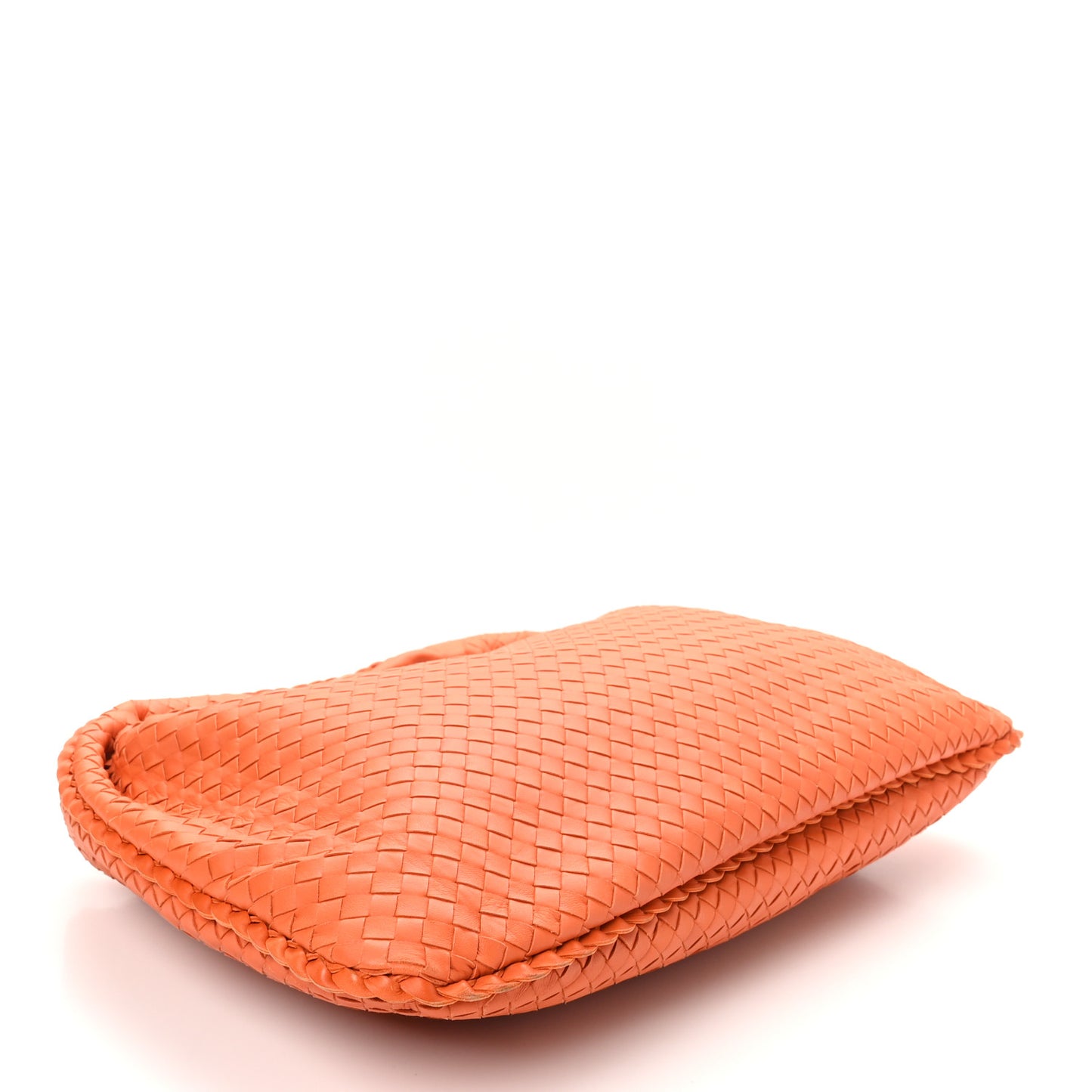 Nappa Intrecciato Large Veneta Hobo Orange