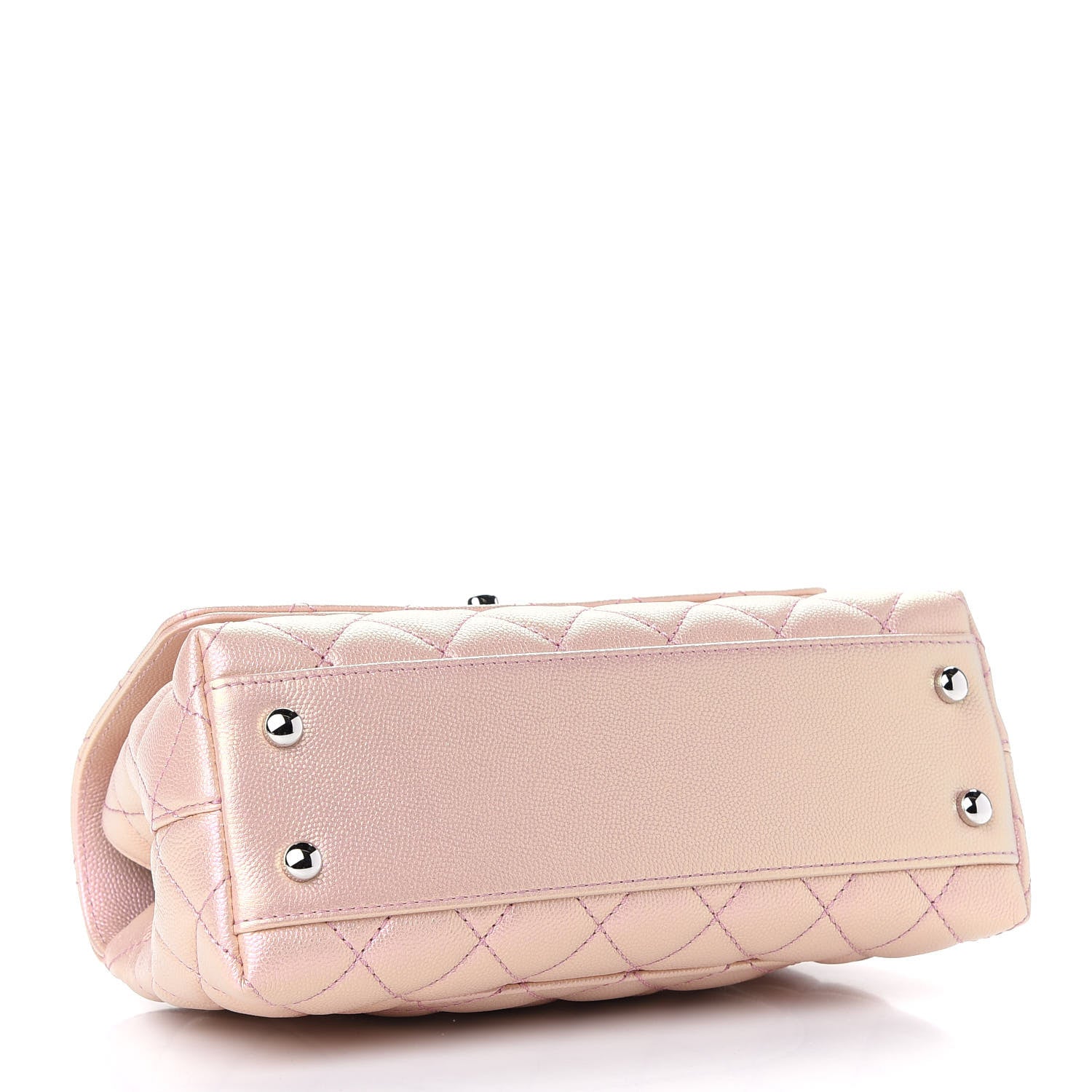 Chanel Iridescent Caviar Quilted Mini Coco Handle Flap Pink 4 of 9