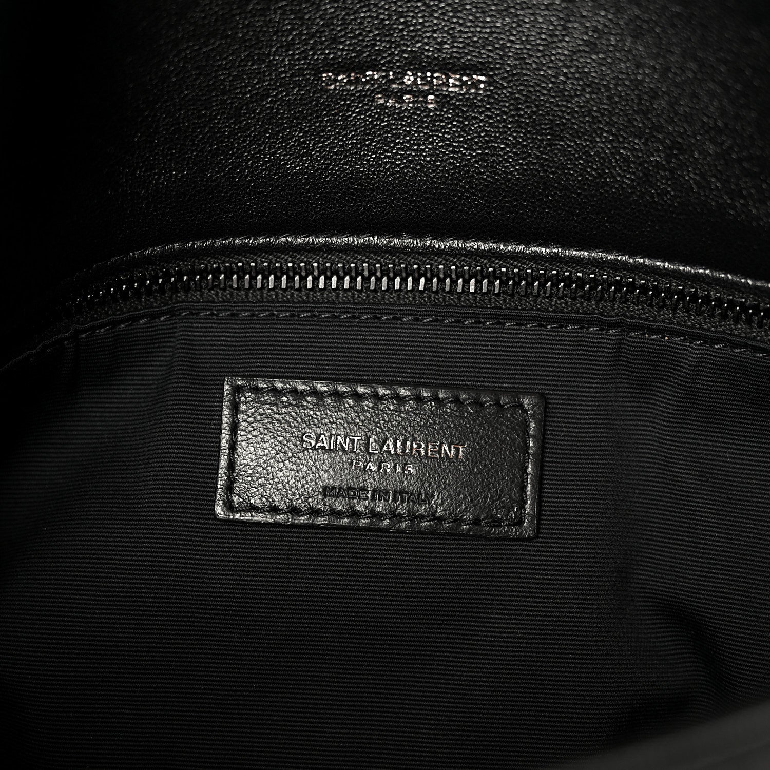 Saint Laurent Lambskin Quilted Monogram Monochrome Medium Loulou Puffer Chain Satchel Black 6 of 11