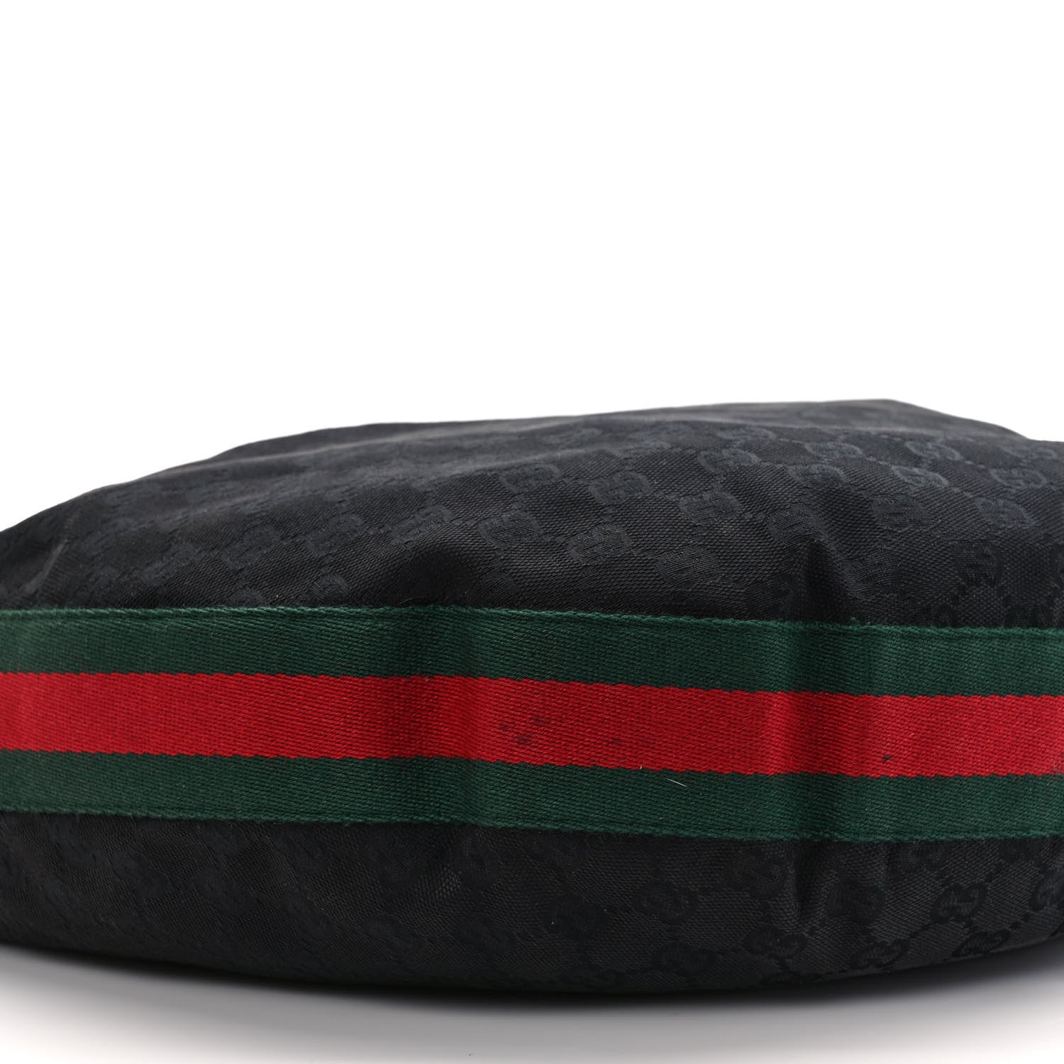Gucci Monogram Web Bamboo Ring Hobo Black 8 of 11