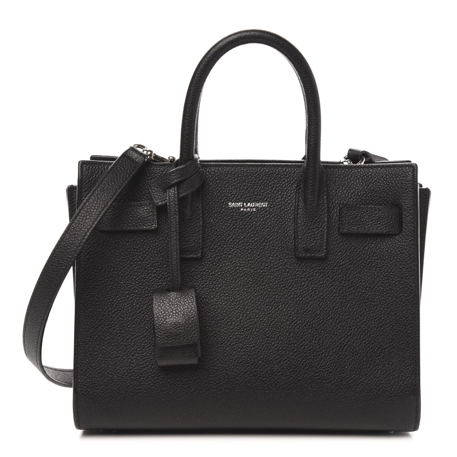 Saint Laurent Grained Calfskin Nano Sac De Jour Black 1 of 9