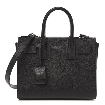 Saint Laurent Grained Calfskin Nano Sac De Jour Black 1 of 9
